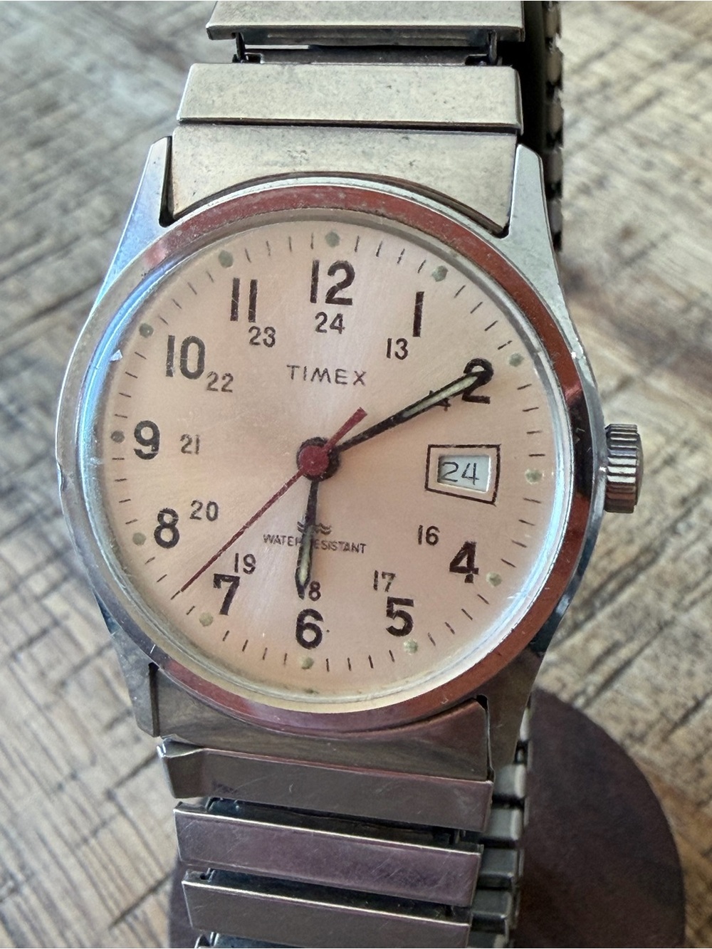Vintage 1980s Timex Automatic Watch 30.5mm - Stainless Steel Bracelet w/ Date - Picture 2 of 7